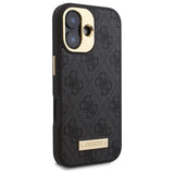 Guess 4G Logo Plate MagSafe Case til iPhone 16 Plus - sort