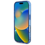 Guess IML Peony On 4G Baggrunds MagSafe-fodral til iPhone 16 - blå