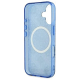 Guess IML Peony On 4G Baggrunds MagSafe-fodral til iPhone 16 - blå