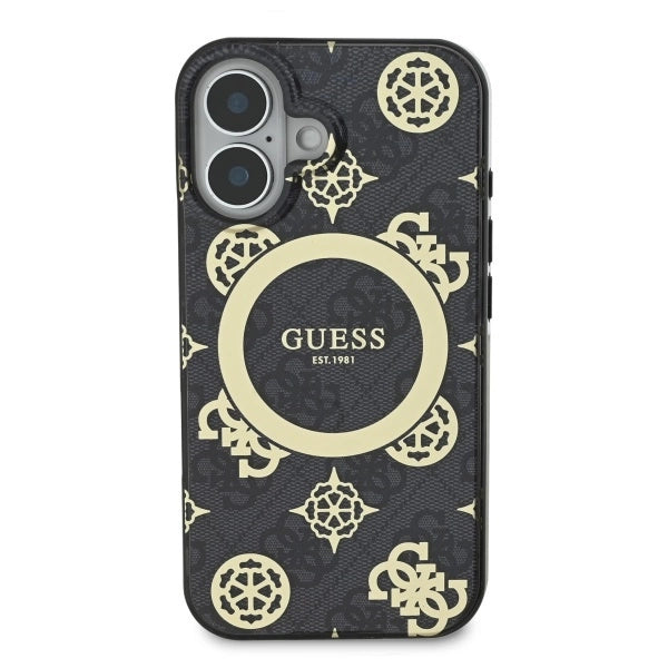 Guess IML Peony On 4G Baggrunds MagSafe-hylster til iPhone 16 - sort