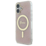 Guess IML 4G MagSafe iPhone 16 Case - Pink