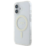 Guess IML Glitter Circle MagSafe iPhone 16 Case - Clear