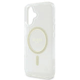 Guess IML Glitter Circle MagSafe iPhone 16 Case - Clear