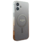 Guess IML Glitter Gradient MagSafe iPhone 16 Case - Brown