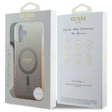 Guess IML Glitter Gradient MagSafe iPhone 16 Case - Brown