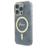 Guess IML 4G MagSafe Case for iPhone 16 Pro Max - Blue