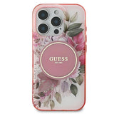 Guess IML Flower & Tonal Circle MagSafe iPhone 16 Pro Max Case - Pink