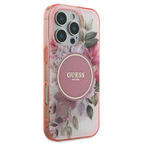 Guess IML Flower & Tonal Circle MagSafe iPhone 16 Pro Max Case - Pink