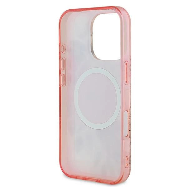 Guess IML Flower & Tonal Circle MagSafe iPhone 16 Pro Max Case - Pink