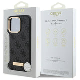Guess 4G Logo Plate MagSafe Case til iPhone 16 Pro Max - sort