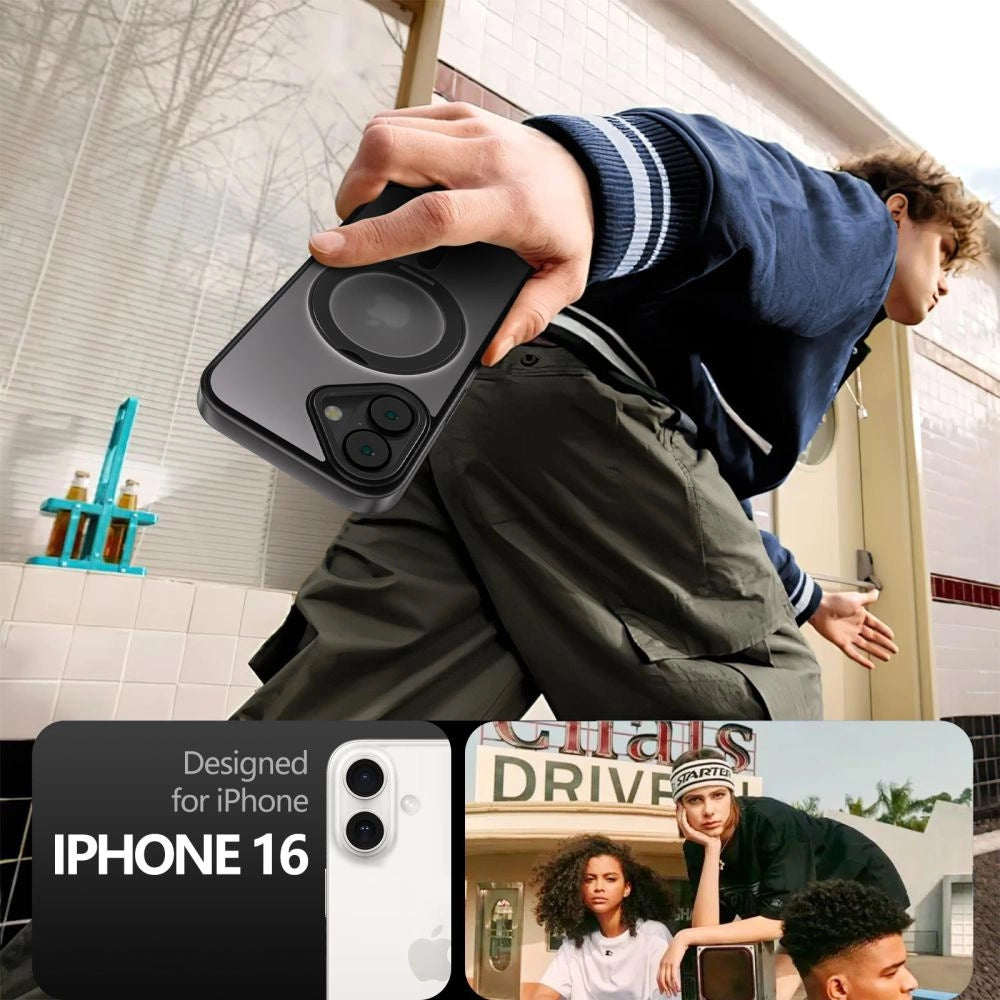 Tech-Protect MagRing MagSafe-hylster til iPhone 16 - gennemsigtige