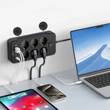Tech-Protect PC6X6 Power Strip 6 Sockets 240V + 3xUSB-A + 3xUSB-C 200cm - sort