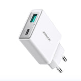 Joyroom JR-TCF14 20W USB-A USB-C Super Slim Wall Charger - Hvid