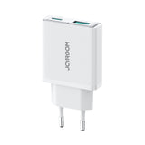 Joyroom JR-TCF14 20W USB-A USB-C Super Slim Wall Charger - Hvid