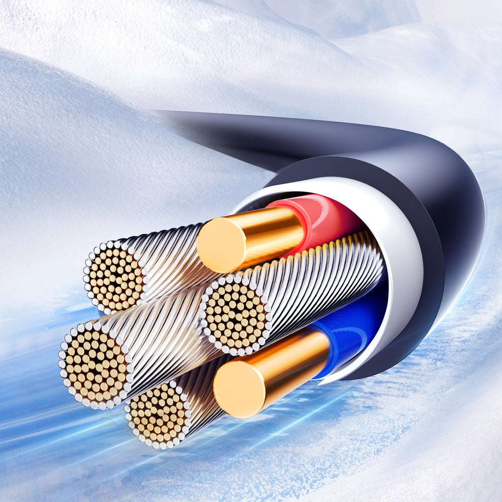 Joyroom S-A43 Crystal-Clear Series 60W USB-C - USB-C spiralkabel 1,5 m - sort