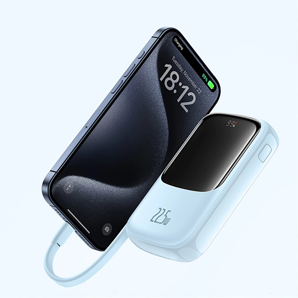 Baseus Qpow Pro+ 22.5W 10000mAh USB-C Power Bank - Blå