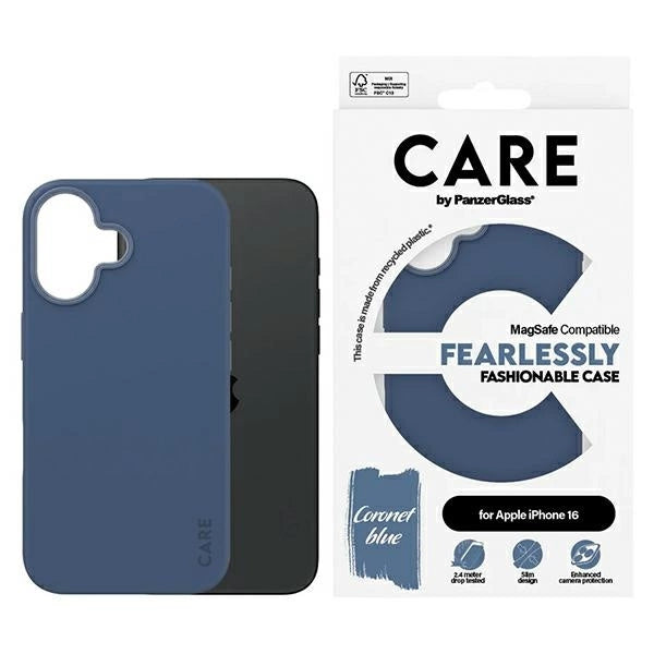 CARE af PanzerGlass Fashion Case iPhone 16 6.1" blå/blå MagSafe 1381