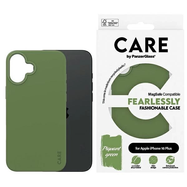 CARE af PanzerGlass Fashion Case iPhone 16 Plus 6.7" grøn/grøn MagSafe 1387