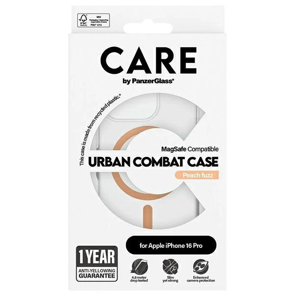 CARE af PanzerGlass Flagship Case iPhone 16 Pro 6.3" Peachy MagSafe 1374