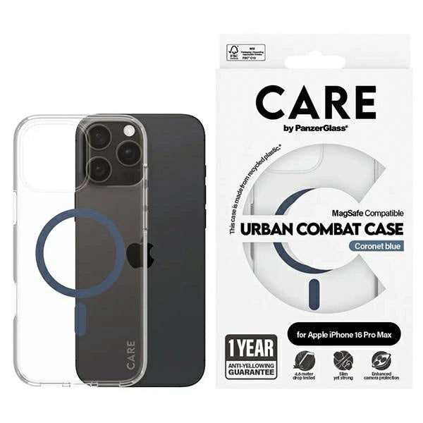 CARE af PanzerGlass Flagship Case iPhone 16 Pro Max 6.9" blå/blå MagSafe 1368