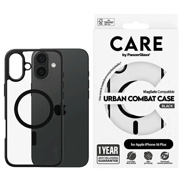 CARE af PanzerGlass Flagship Urban Case MagSafe til iPhone 16 Plus - Clear