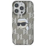 Karl Lagerfeld IML Karl Head Electroplated iPhone 16 Pro Case - Black