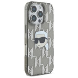 Karl Lagerfeld IML Karl Head Electroplated iPhone 16 Pro Case - Black