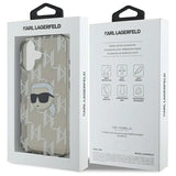 Karl Lagerfeld IML Karl Head Electroplated iPhone 16 Case - Black