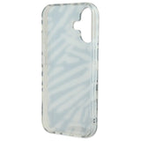 Karl Lagerfeld IML Zebra Pattern & Cord iPhone 16 Case - Black