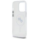 Karl Lagerfeld IML Metal Karl & Choupette Head MagSafe Case for iPhone 14 Pro Max - White