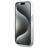 Karl Lagerfeld Liquid Glitter Karl & Choupette Head Magsafe Case for iPhone 15 Pro Max - Clear