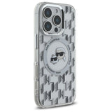 Karl Lagerfeld IML Monogram Karl & Choupette Head MagSafe iPhone 16 Pro Case - Clear