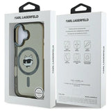 Karl Lagerfeld IML Metal Choupette Head MagSafe iPhone 16 Plus Case - Black