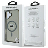 Karl Lagerfeld IML Metal Karl Head MagSafe iPhone 16 Plus Case - Black