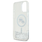 Karl Lagerfeld Liquid Glitter Karl & Choupette Head Magsafe iPhone 16 Plus Case - Clear