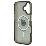 Karl Lagerfeld IML Metal Choupette Head MagSafe iPhone 16 Case - Black
