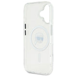 Karl Lagerfeld IML Metal Karl Head MagSafe iPhone 16 Case - White