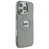 Karl Lagerfeld IML Metal Karl Head MagSafe Case for iPhone 16 Pro Max - Black
