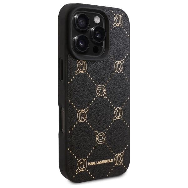 Karl Lagerfeld Magsafe Karl Head Case for iPhone 16 Pro Max - Black