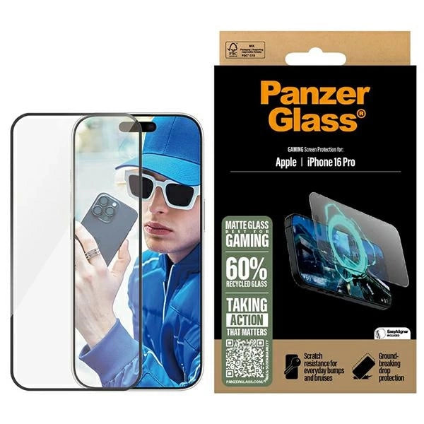 PanzerGlass Gaming skærmbeskytter iPhone 16 Pro 6.3" Ultra-Wide Fit 2858
