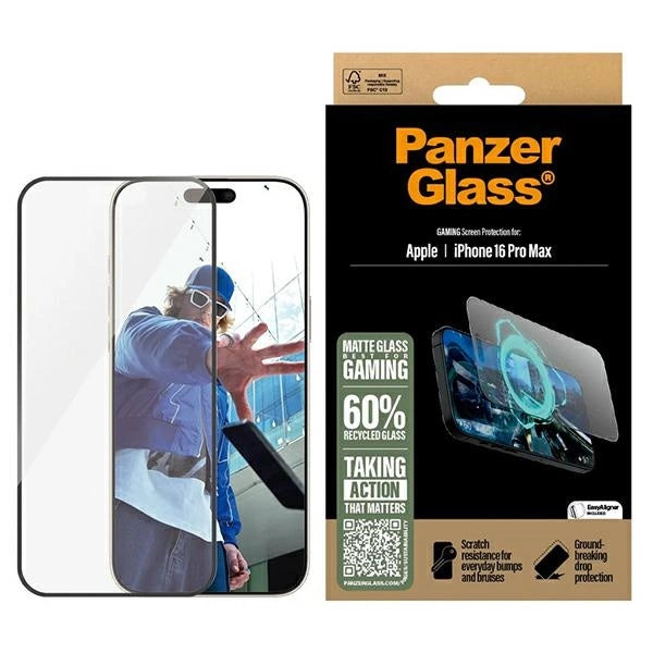 PanzerGlass Gaming skærmbeskytter iPhone 16 Pro Max 6.9 Ultra-Wide Fit 2860
