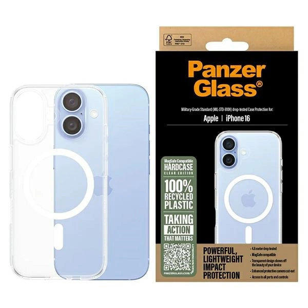PanzerGlass HardCase iPhone 16 6.1" hvide MagSafe 1291