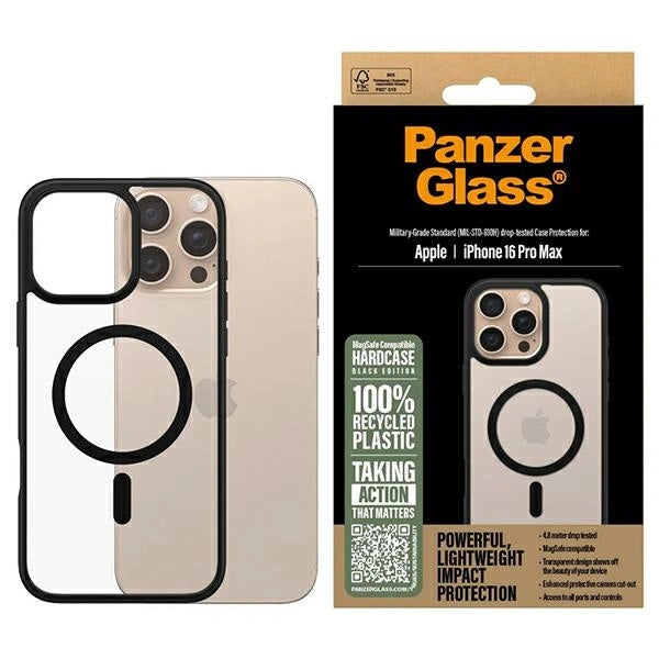 PanzerGlass HardCase iPhone 16 Pro Max 6.9" sort/sort MagSafe 1304