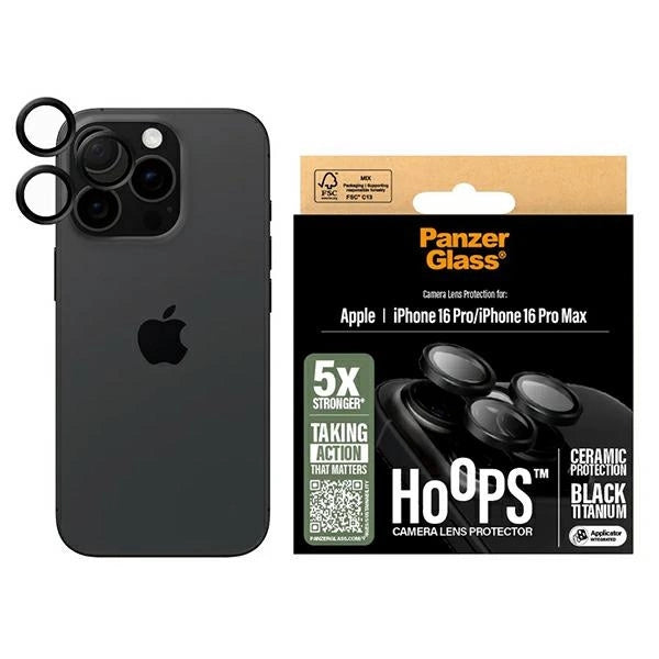PanzerGlass Hoops keramisk linsebeskytter iPhone 16 Pro 6.3 " / 16 Pro Max 6.9 " 1282