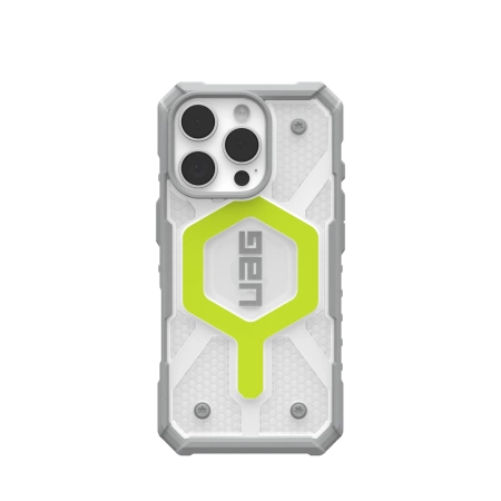 UAG Pathfinder Clear Magsafe iPhone 16 Pro Case Kompatibel med MagSafe - Grøn