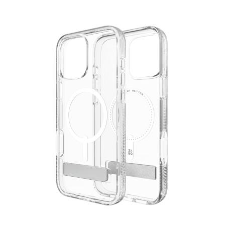 ZAGG Crystal Palace Snap Kickstand MagSafe Case med stativ til iPhone 16 Pro Max - Klar
