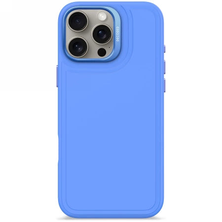 Decoderet Anti-mikrobiel Silicone Stacks Backcover Case med MagSafe til iPhone 16 Pro Max - Blå