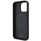 BMW Sign Leather Textured and Line MagSafe iPhone 16 Pro Case - Gray
