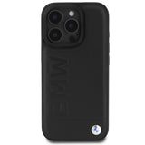 BMW Leather Hot Stamp MagSafe iPhone 16 Pro Case - Black