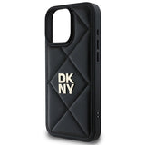 DKNY Quilted Stack Logo iPhone 16 Pro Case - Black